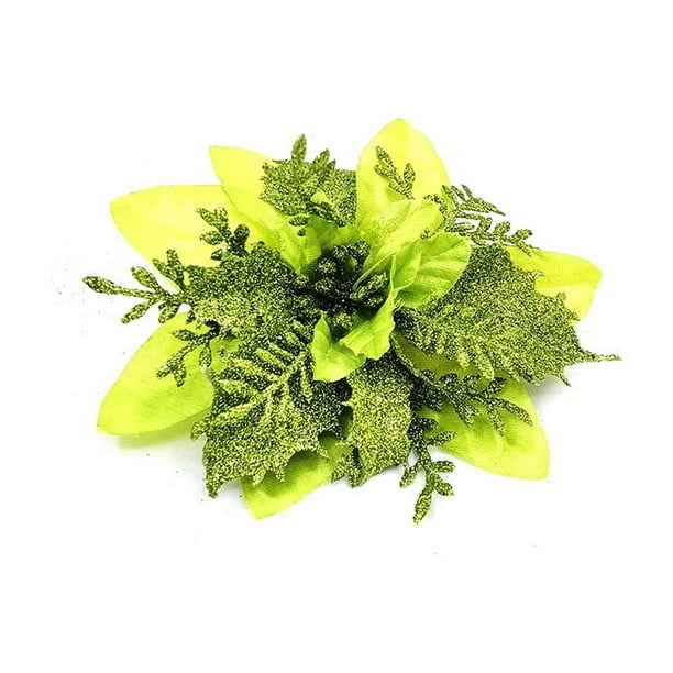Adornos navideños, corona de ratán con flores doradas y rosas, flores decorativas, decoración de flores navideñas, suministros para árboles de Navidad DIY