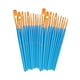 thumbnail image 2 of Juego de 20 pinceles de nailon con mango de madera plano para acuarela Azul, 2 of 9