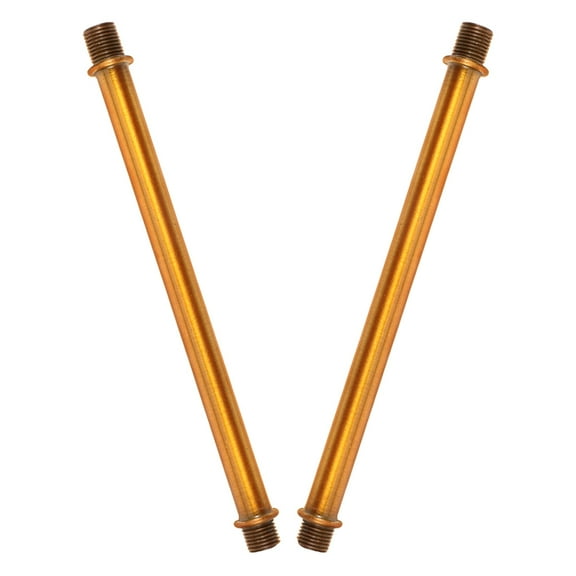 FRCOLOR 2pcs Threaded Lamp Pipe Double-Ended Connector for Wall Lamps Smooth Surface Metal Parts for Table Lamp Rod Enhances Decor M10 Lamps