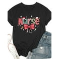 thumbnail image 3 of Woman Christmas Shirt Christmas Nurse Graphic T-Shirt Casual Short Sleeve Black Top, 3 of 6