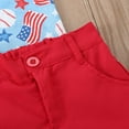 thumbnail image 6 of Zanarzt Toddler Baby Boy 4th Of July Clothes Toddler Baby Boy 4th of Outfits Gentleman Short Sleeve Button Down Shirt Dress Shorts Fourth of July Clothes Set Blue,3-4 Years, 6 of 7