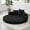 Black, variant on Convertible Loveseat Sofa Bed, Round Sofa Bed, Foldable Futon Sofa, Boneless Sofa Couch, Corduroy Floor Lounge Sofa Bed Compressed Sofa Couch for Living Room, No Assembly Required, White