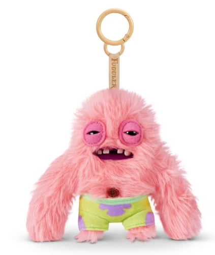 Fuggler SpongeBob 5-Inch Plush Keyring Set of 5 (Spongebob, Patrick, Squidward, Gary, Plankton) by ZURU - Funny Ugly Monster Stuffed Animal with Human-Like Teeth, Collectible Bag Charm