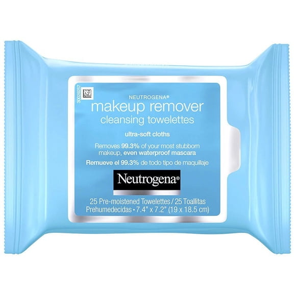 Neutrogena Makeup Remover Cleansing Towelettes Ultra-Soft Cloths 25