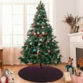 thumbnail image 7 of Yiaed Dark Purple Glitter Print Christmas Tree Skirt , Tree SkirtsTree Mat for Christmas Winter Holiday Indoor Decorations-30", 7 of 7