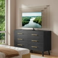 thumbnail image 5 of Noelse 6 Drawer Dresser with Metal Handles, Modern Black Dresser Storage Cabinet for Bedroom Home, 5 of 9