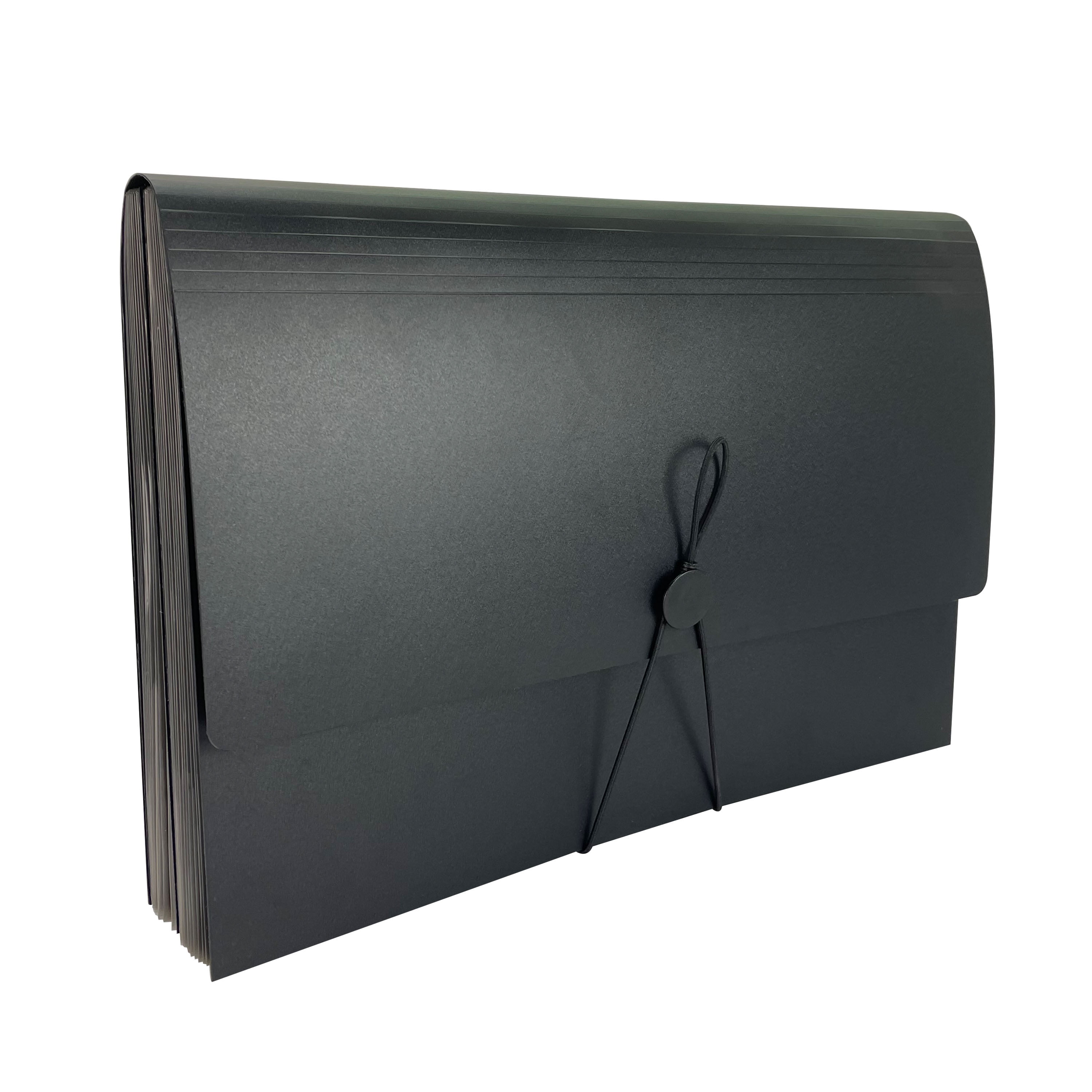 Pen+Gear 24-Pocket Poly Expanding File Organizer, Black File Folders, 10.16", New Freestanding