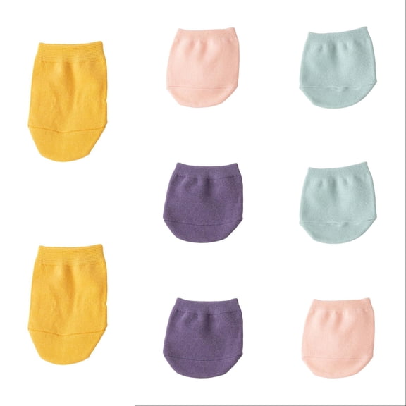YUEHAU 8 Pairs Toe Socks Womens for Mules, Half Socks Toe Topper Covers No Show Invisible Non-slip Liners for Clogs
