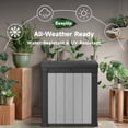 thumbnail image 4 of Joxxoaa 50 Gallon Resin Deck Box, Lockable Patio Outdoor Storage Box for Furniture, Garden Tools and Tools Storage, Waterproof Outside Storage Boxes - Black and White, 4 of 7