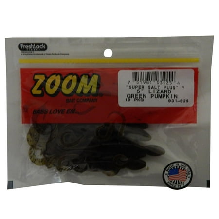 Zoom Lizard 5 Green Pumpkin 10pk