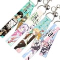 thumbnail image 2 of Anime Keychain Set - Kimetsu no Yaiba Ribbon Keychain with Wind bell, Pendant Hanging Ornament Gift Set, 2 of 5