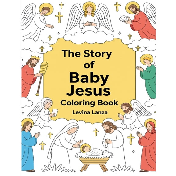 Bible Coloring Book: The Story Of Baby Jesus, (Paperback)