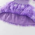 thumbnail image 5 of Halloween Girls' Pumpkin Ghost Tutu Dress, Sleeveless Glitter Layered Mesh, Tiered Tulle For Party Cosplay, 12 Months‑6 Years, Girl Halloween Costumes Purple a 2-3 Years, 5 of 9