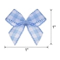 thumbnail image 2 of Uxcell 50Pcs Mini Gingham Ribbon Bow 1" Checkered Fabric Satin Ribbon Bows for Craft Bow Sewing Blue and White, 2 of 4