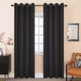 thumbnail image 1 of Nanwei Cortinas Blackout Opacasantiruido Térmico Opacas Para Estar/recámara Para 100% Poliéster De Sala Tela Impermeable Liso Y Suave 132 X 214cm En La Parte Superior Con Ojales 2 Paneles Negro, 1 of 4