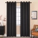 thumbnail image 1 of Nanwei Cortinas Blackout Opacasantiruido Térmico Opacas Para Estar/recámara Para 100% Poliéster De Sala Tela Impermeable Liso Y Suave 132 X 214cm En La Parte Superior Con Ojales 2 Paneles Negro, 1 of 4