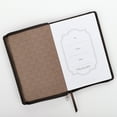 thumbnail image 4 of Strong and Courageous Antiqued Zippered Classic LuxLeather Journal - Joshua 1:9, 4 of 7