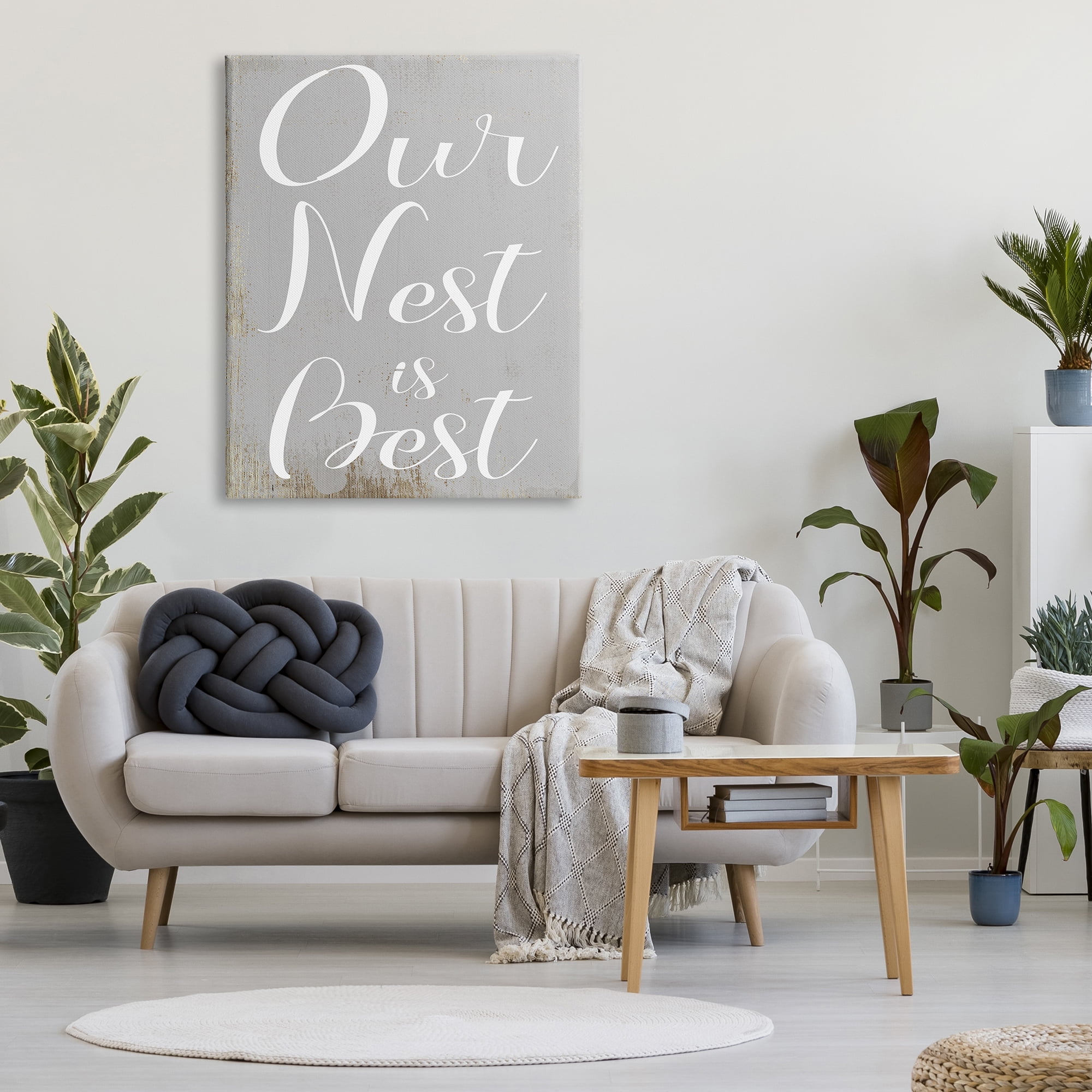 Stupell Indtries Rtic Our Nest is Best Phrase Home Nursery,36 x 48,Design by Daphne Polselli