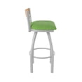 thumbnail image 4 of 881 Revelle 25" Swivel Counter Stool with Anodized Nickel Finish, Medium Back and Graph Parrot Seat, 4 of 5