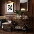 thumbnail image 3 of Butler Specialty Company Graci Antique Gold Bar Cart, 3 of 3