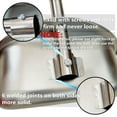 thumbnail image 5 of Dust Pan with Long Handled 33.5'' Heavy Duty Stainless Steel Dustpan, 1-Pack, 5 of 7