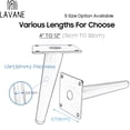 thumbnail image 4 of LAVANE 8 inch / 20cm Metal Furniture Legs, Set of 4 Mid Century Modern Iron Oblique Tapered Furniture Replacement Feet Black Gold for Home DIY Project Sofa Couch Cabinet Table Chair, 4 of 5