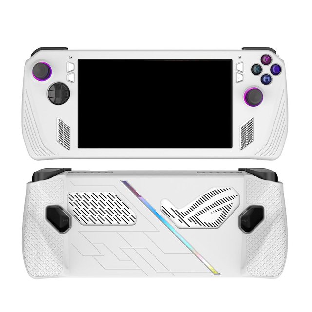 Funda protectora para consola ROGAlly, accesorios para juegos, funda de silicona, color blanco