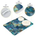 thumbnail image 4 of Dish Drying Mat Kitchen Pad Large Counter Absorbent Dish Mats Drainer Gold and Teal Butterflies, 4 of 8