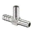 thumbnail image 4 of 5/8-Inch (16mm) Hose ID Barb Fitting Stainless Steel 3-Way T Shaped Union Home Brew Fitting, 4 of 4