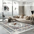 thumbnail image 3 of CCTFS Area Rugs for Living Room Bedroom Dining Room, Machine Washable Large Print Boho Vintage Tribal Aesthetic Carpet, Stain Resistant Floor Cover, Non Slip Low Pile Kitchen Rugs (multicolor 8x10ft), 3 of 6