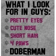 thumbnail image 2 of What I Look In Guys Doberman Dog Lady Women's Long Sleeve T Shirt Brisco Brands S, 2 of 6