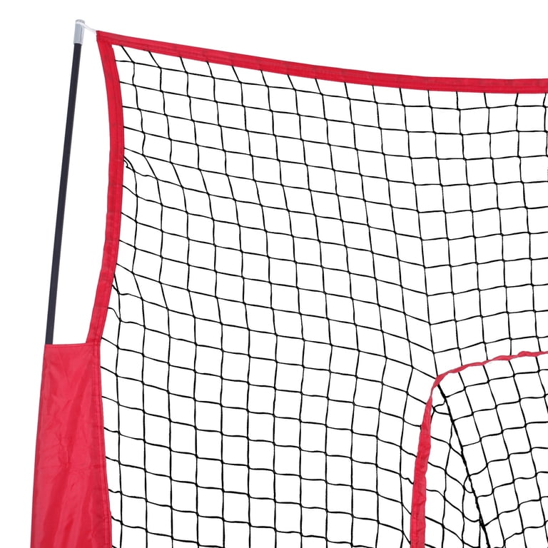 7'×7' Baseball Backstop Net Set, Baseball Softball Practice Net with