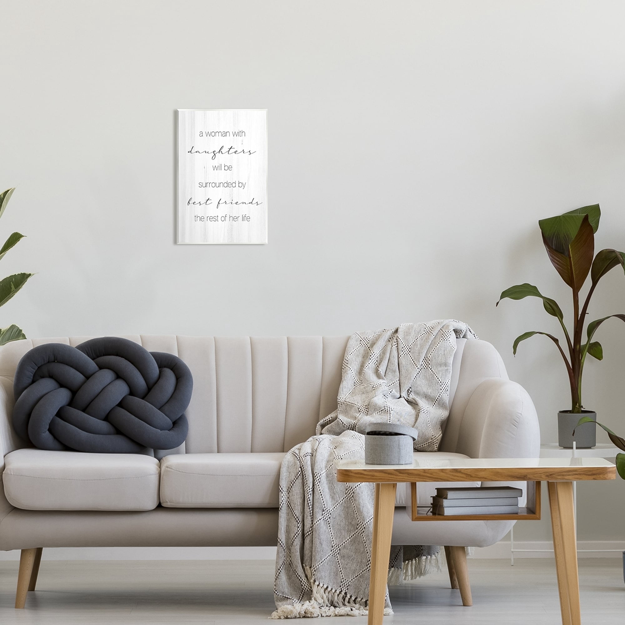 Stupell Industries Best Friend Daughters Birch Pattern Typography Phrase Graphic Art Unframed Art Print Wall Art, Design by Daphne Polselli