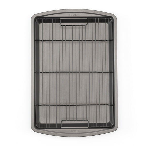 GoodCook 15” x 10.5” Nonstick Carbon Steel Baking Pan & Raised Wire Rack