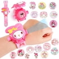 thumbnail image 4 of Reloj Kawaii Sanrio Cinnamoroll Proyector Glow Hello Kitty My Melody Kuromi Figura de Anime Relojes Electrónicos Flip Juguete para Niños, 4 of 5