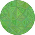 thumbnail image 1 of Ahgly Company Machine Washable Indoor Round Transitional Dark Lime Green Area Rugs, 3' Round, 1 of 7