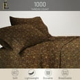 thumbnail image 3 of Pratyux 26-INCH EXTRA DEEP POCKETS 6-Piece Split Head California King Sheet Set - 1000-Thread Count 100% Organic Cotton - Sheet Set - 36" Split, Leopard Print, 3 of 7