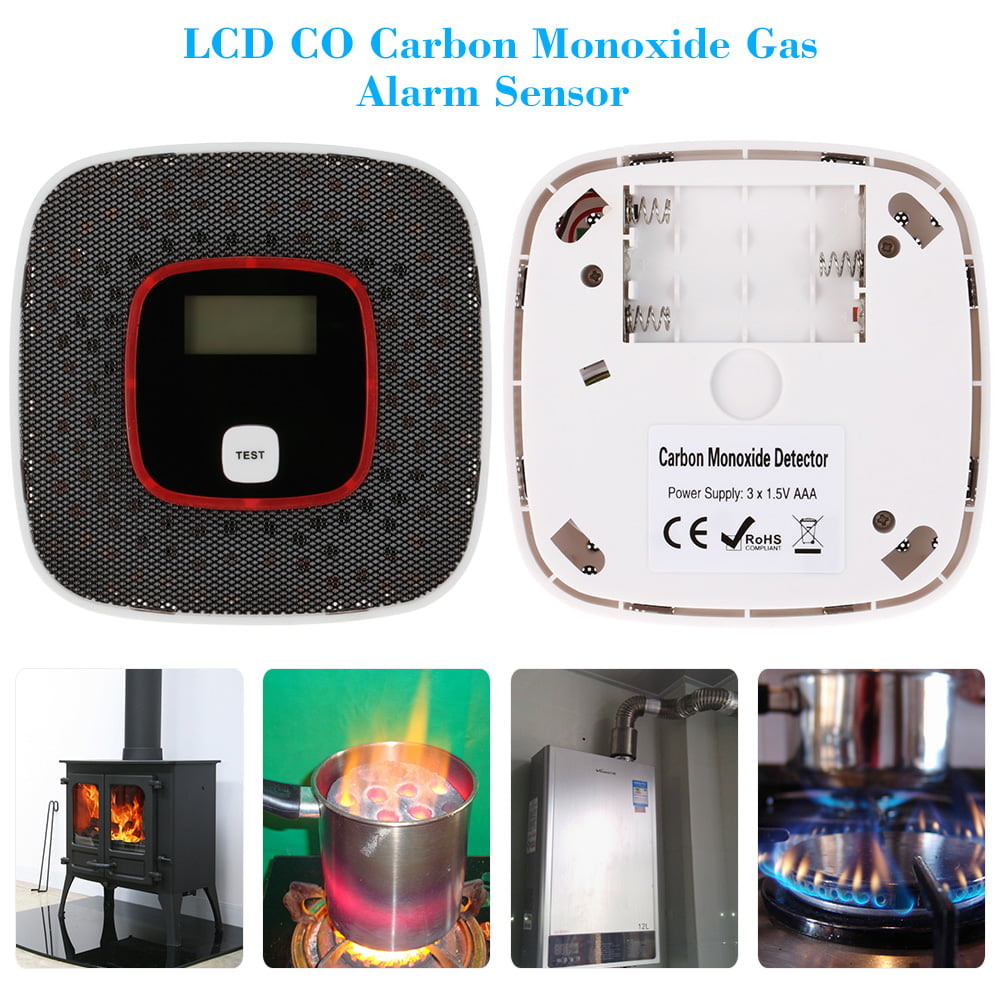 LCD CO Carbon Monoxide Detector Poisoning Gas Warning Alarm Sensor Human Voice 