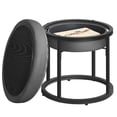 thumbnail image 2 of SONGMICS HOME LUIZ Collection - Ottoman Footstool Round Ottoman Vanity Chair Stool Footrest Side Table Max. Load 660 lb Dove Gray, 2 of 7