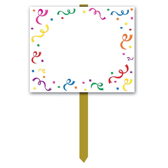 Beistle - "Blank" Yard Sign - 12" x 15" - Pack of 6