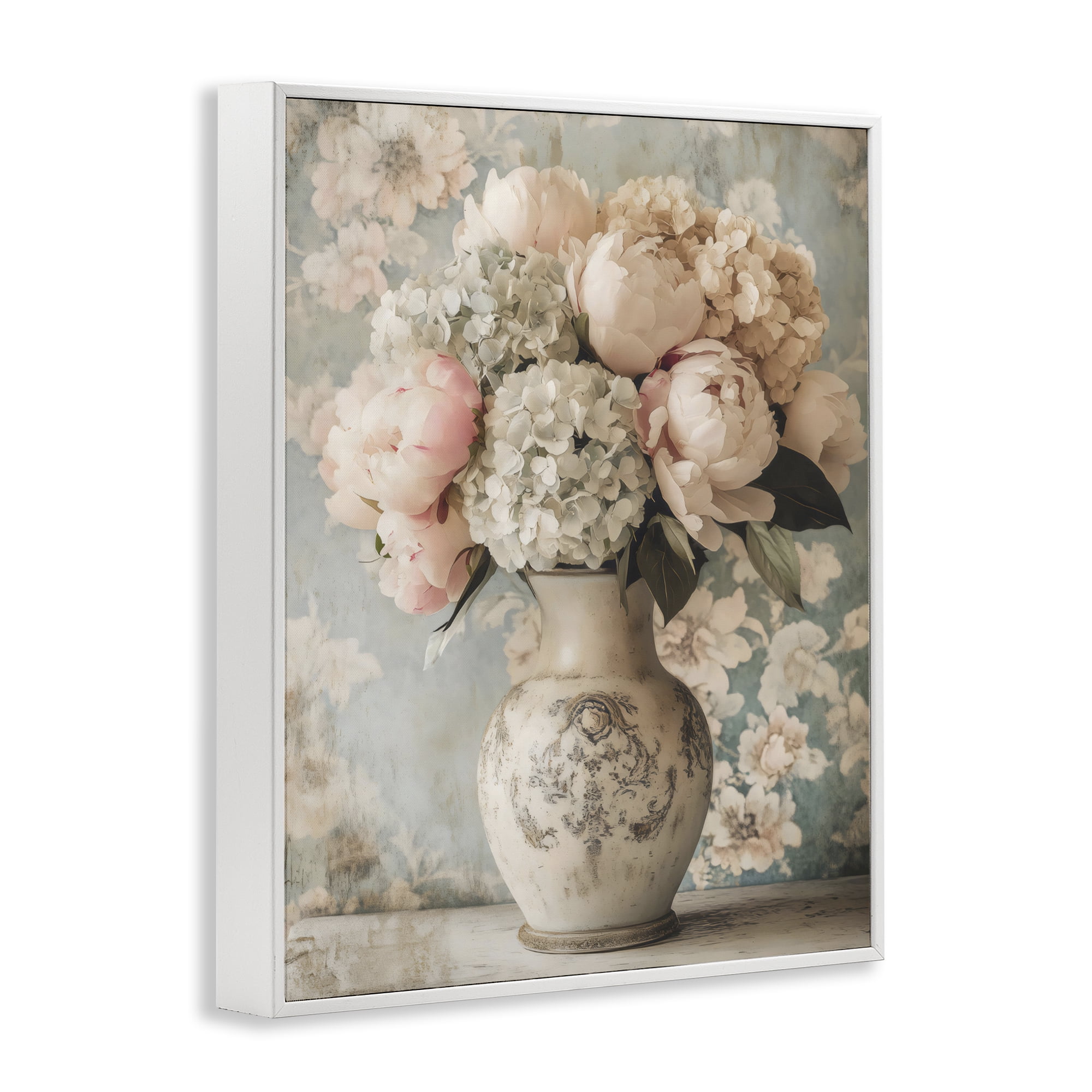 Stupell Industries Delightful Arrangement of Flowers White Framed Giclee Art, design by Creative Studio