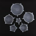 thumbnail image 1 of Couvercles en Silicone pour Stockage Alimentaire, Couvercles Extensibles en Silicone Écologiques 6 Pcs Réutilisables pour Micro-Ondes Couvercle en Silicone 6 Pcs, 1 of 8