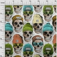 thumbnail image 2 of oneOone Cotton Cambric Multicolor Fabric Skull Dress Material Fabric Print Fabric By The Yard 56 Inch Wide, 2 of 4