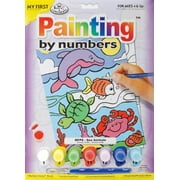 ROYAL BRUSH MANUFACTURING, INC My First Paint By Number Kit, Sea Animals, 8.75" x 11.375"