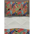 thumbnail image 3 of Toucan Comforter & Sham Bedding Set, Tropical Birds Sitting on Rainforest Tree Branches Leaves Monstera, 3 pcs Duvet Set Microfiber Filling Quilt, 5 Sizes, Dark Salmon Multicolor, by Ambesonne, 3 of 4
