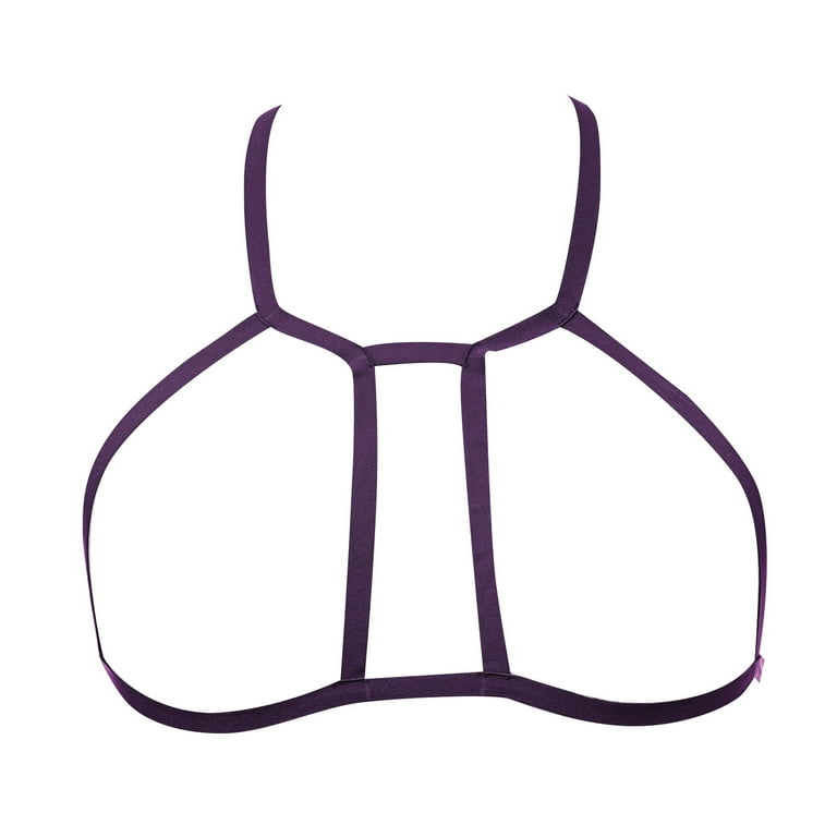 adviicd Underoutfit Bras for Women Women's Front Closure Posture Wireless  Back Support Full Coverage Bra Purple One Size 