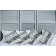 thumbnail image 2 of Ambesonne City Throw Pillow Cover 4 Pack, Big Window Downtown View, 16", Grey White, 2 of 7