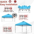 thumbnail image 6 of ABCCANOPY 10 ft x 10 ft Easy Pop up Outdoor Portable Instant One Push Function Canopy Tent with Air Vent, Sky Blue, 6 of 8