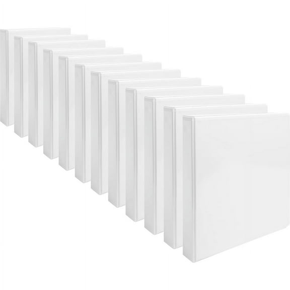 Business Source Round-ring View Binder - 1" Binder Capacity - Letter - 8 1/2" x 11" Sheet Size - Round Ring Fastener(s) - Internal Pocket(s) - Chipboa | Bundle of 2 Cartons