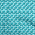 thumbnail image 1 of oneOone Cotton Silk Turquoise Green Fabric Geometrical Sewing Craft Projects Fabric Prints By Yard 42 Inch Wide, 1 of 4